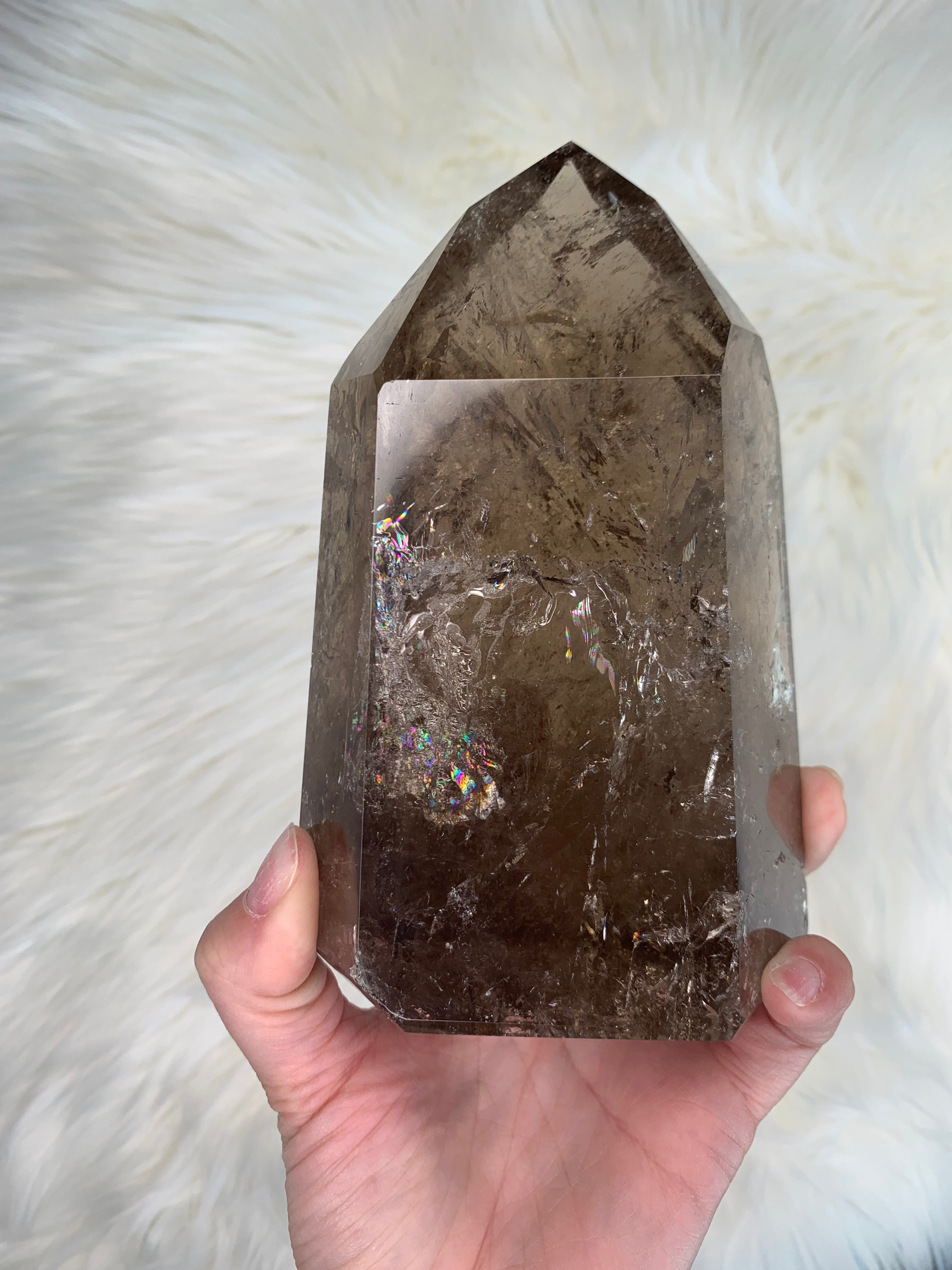 Crystal tower, smokey quartz tower, smoky quartz, smokey quartz, large crystal tower, big hotsell crystal, smoky quartz tower, black crystal,TA1068