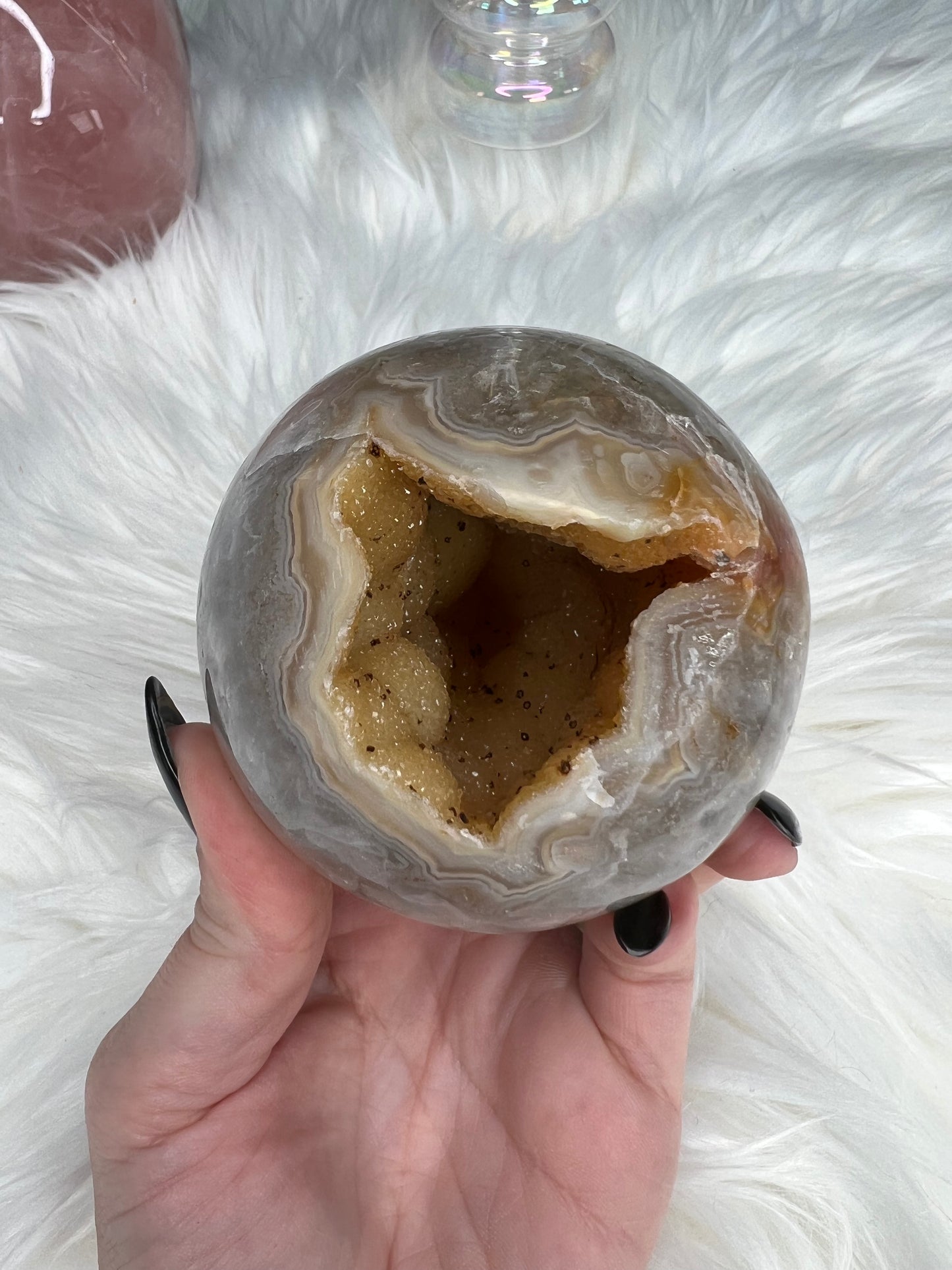 Agate Druzy Sphere (AD5)