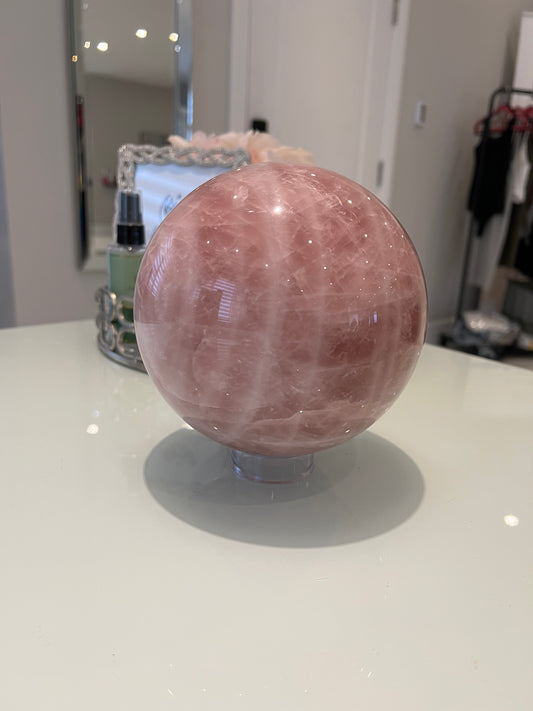 Rose Quartz sphere (large)