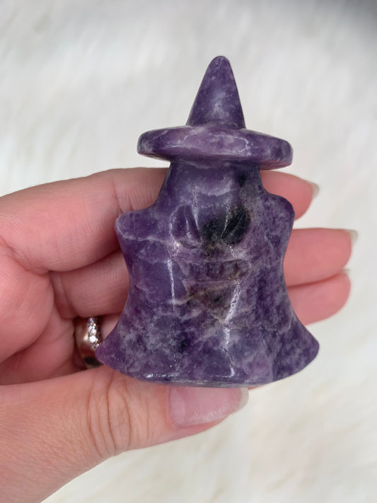 Purple Fluorite Ghost Carving