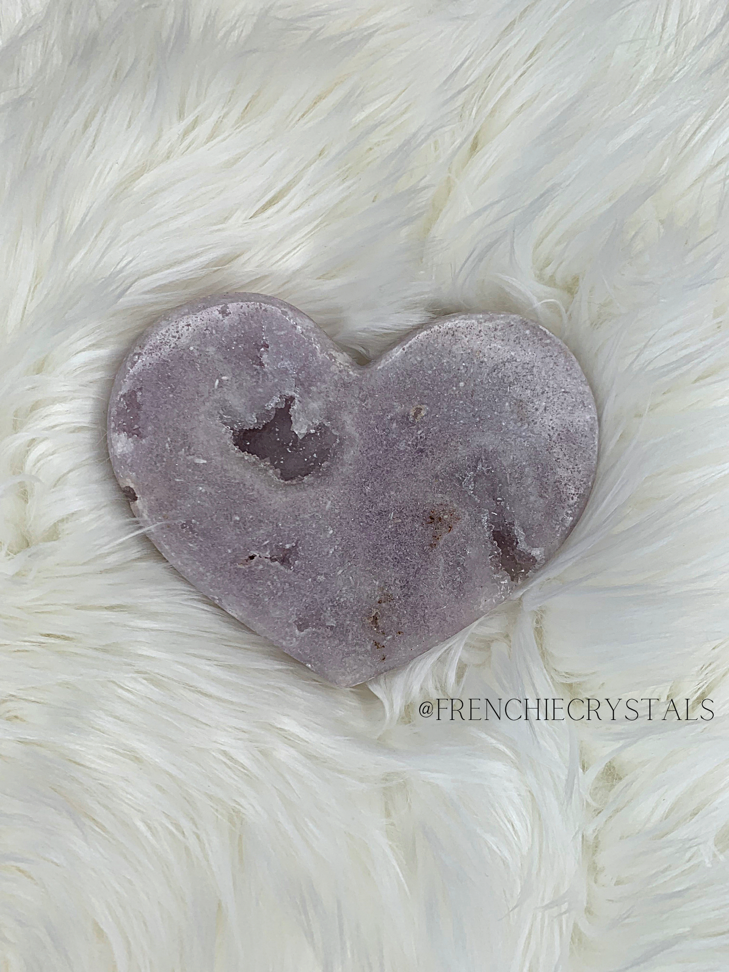 Pink Amethyst Heart Carving