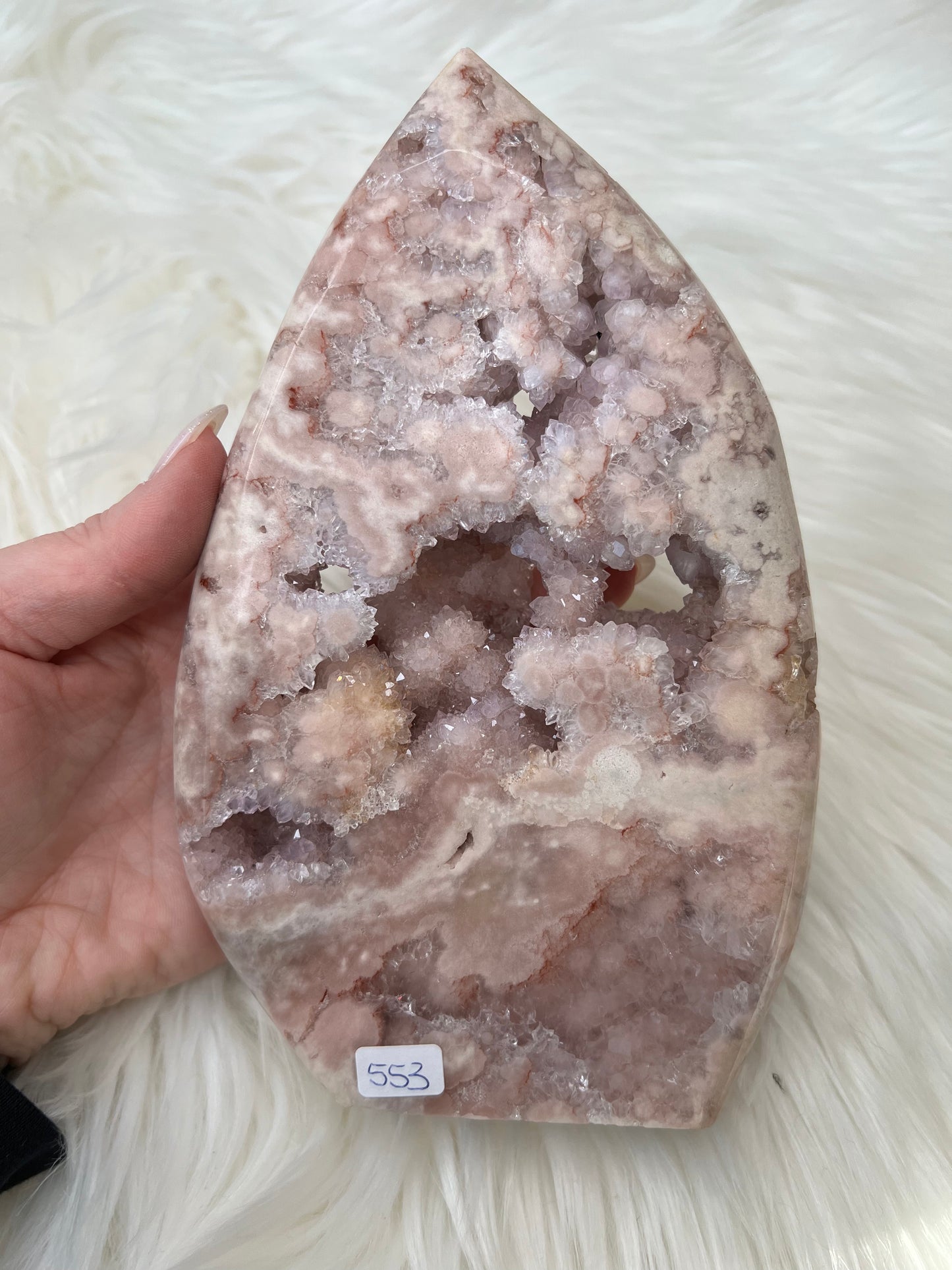 Pink Amethyst X Flower Agate Flame (large)