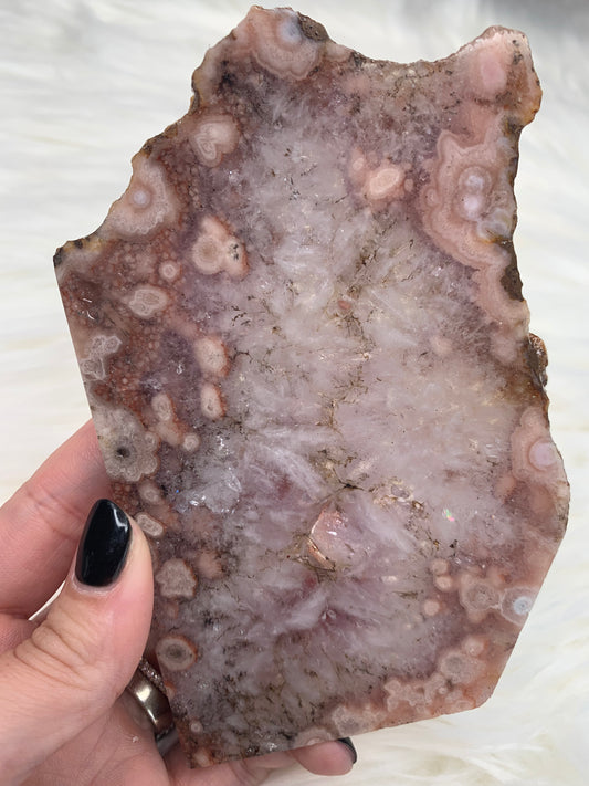 Pink Amethyst X Flower Agate Slab