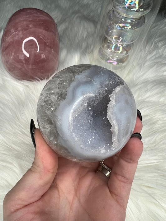 Agate Druzy Sphere (AD4)