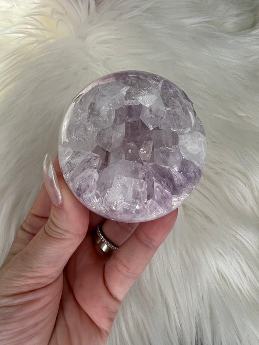 Amethyst X Agate Sphere