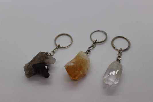 Raw Crystal Keychain