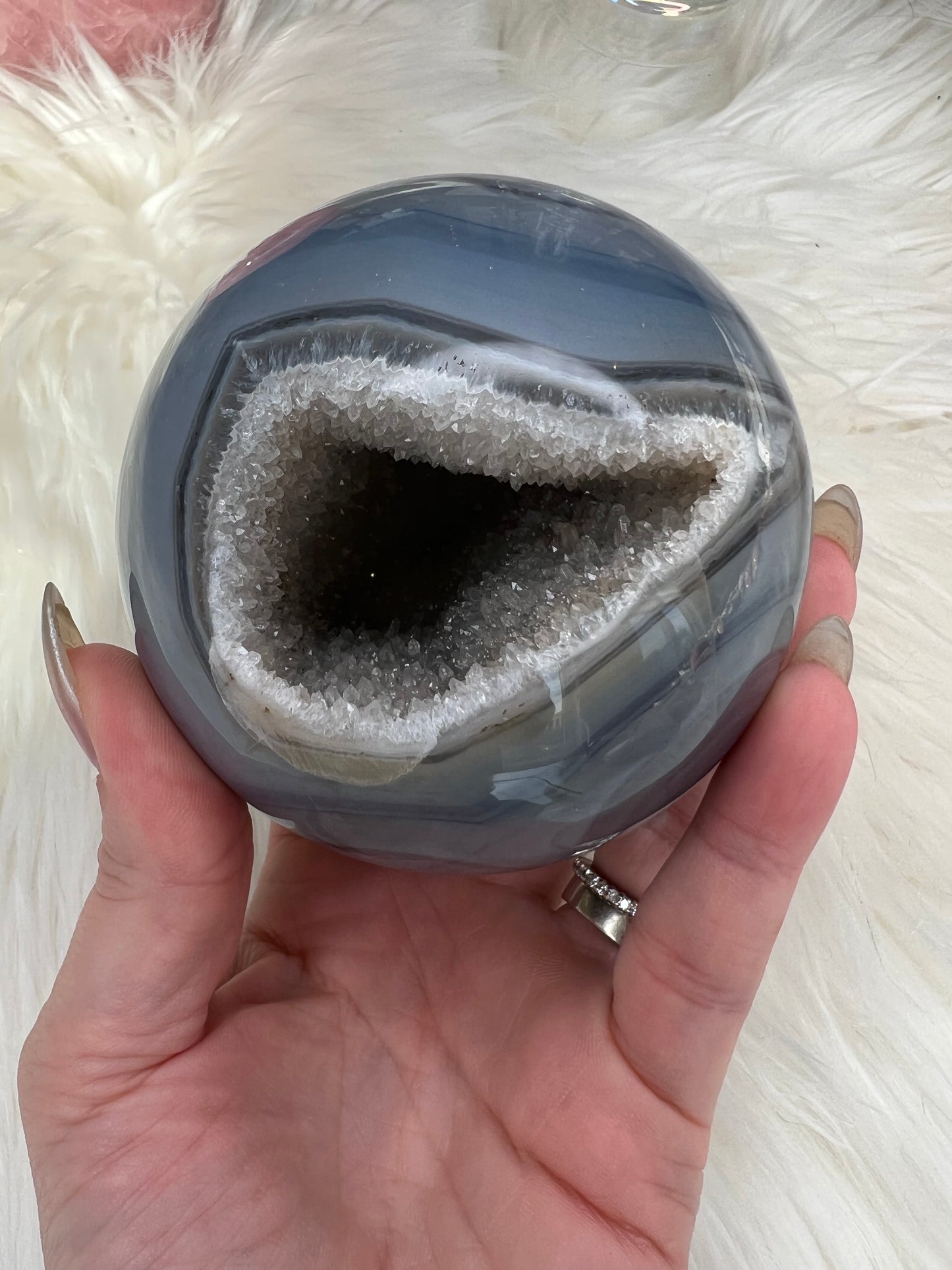 Agate Druzy Sphere