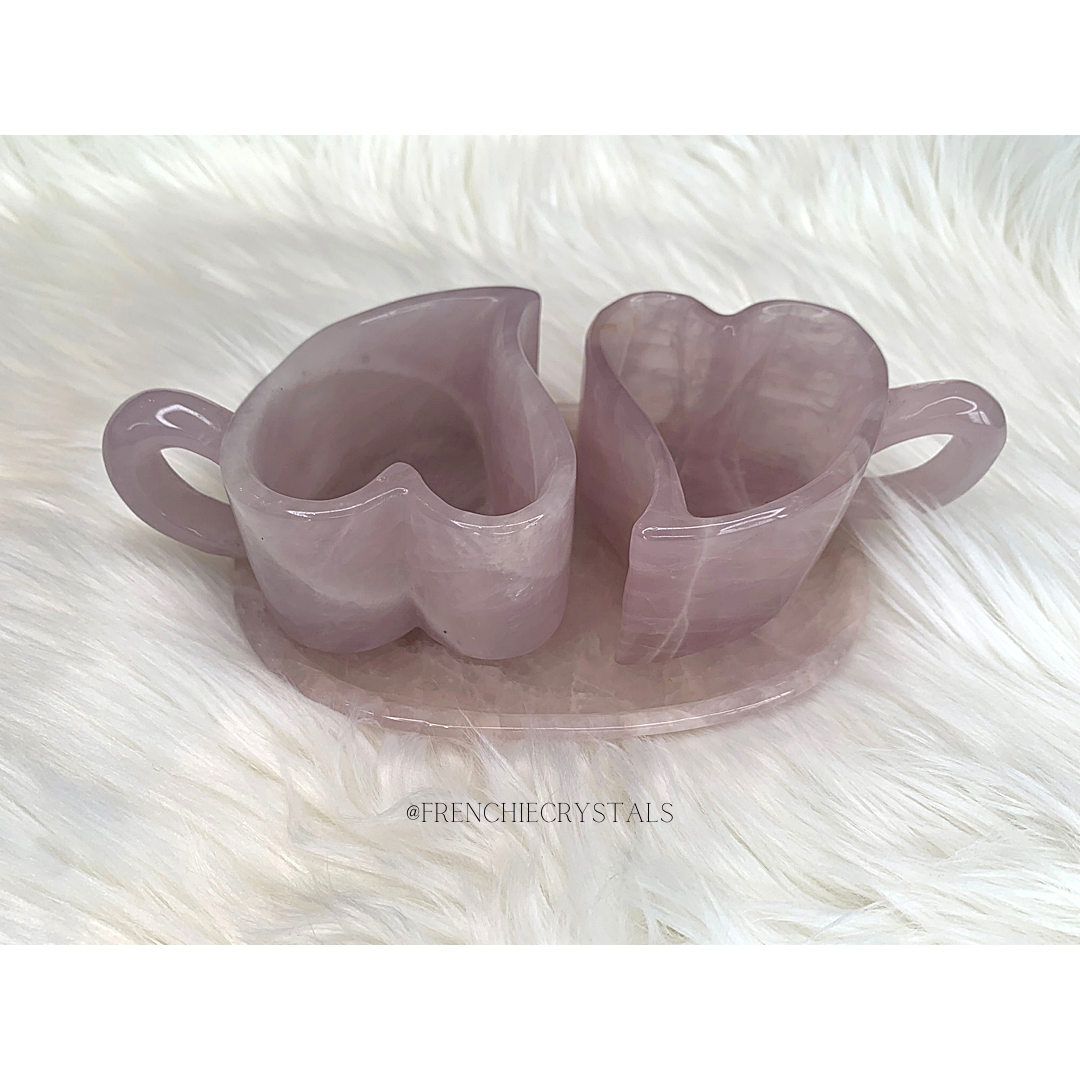 Rose Quartz Cup Set