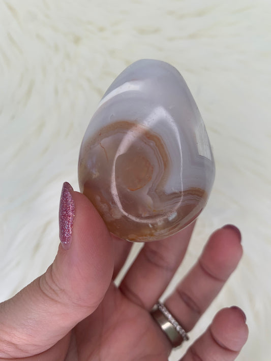 Flower Agate Egg