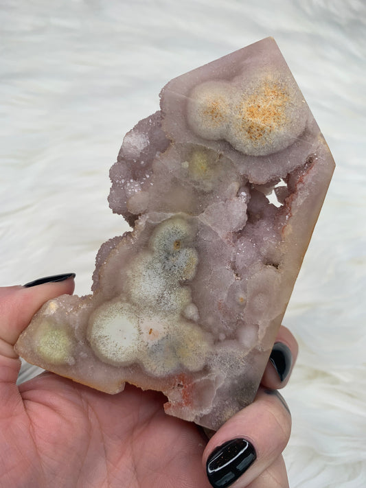 Pink Amethyst Druzy tower