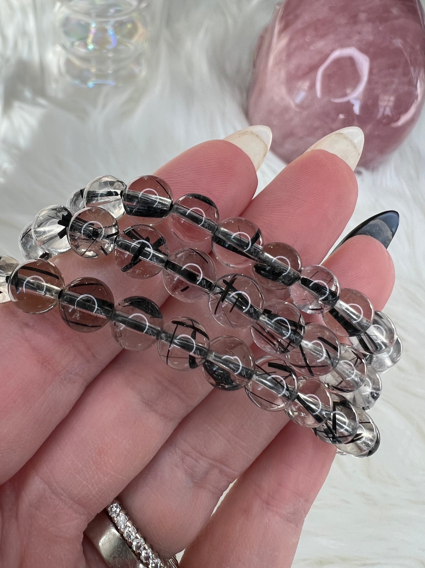 Tourmalinated Quartz Bracelets