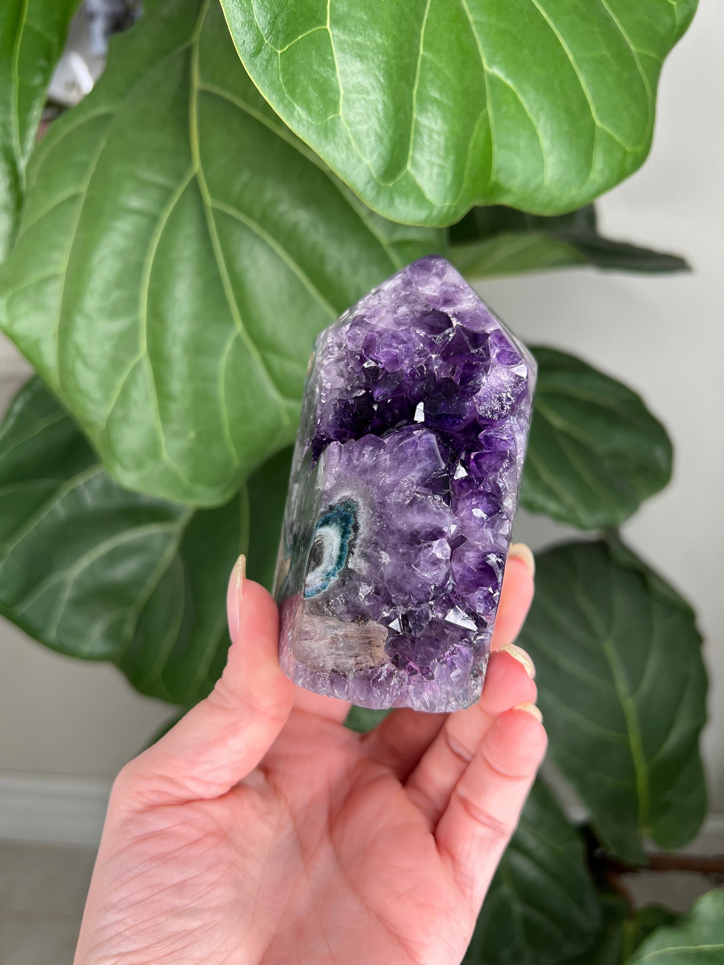 Deep Amethyst Druzy Tower