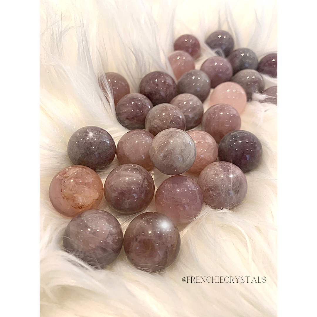 Lavender Rose Quartz Sphere Tumbles