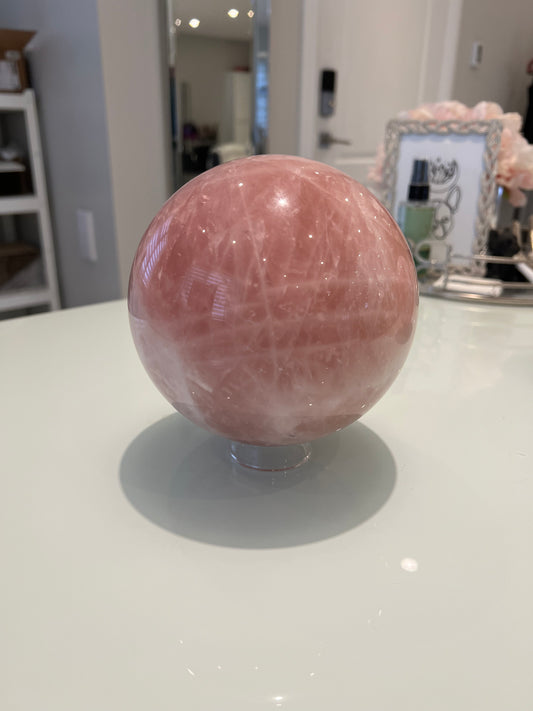 Rose Quartz sphere (large)