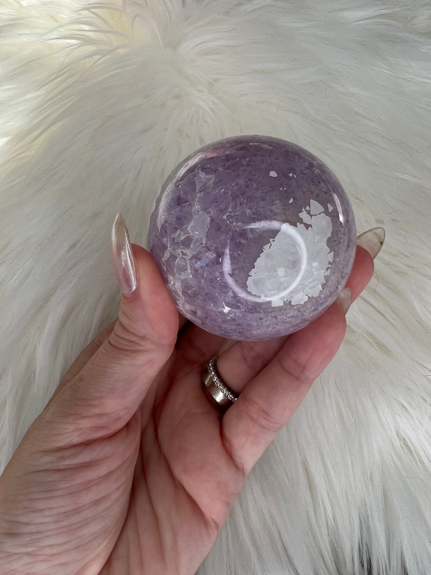 Amethyst X Agate Sphere