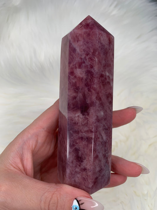 Lavender Rose Quartz Tower