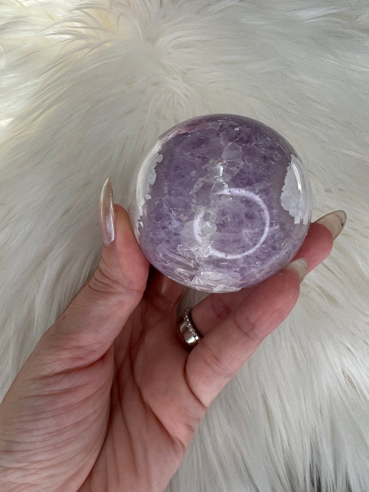 Amethyst X Agate Sphere