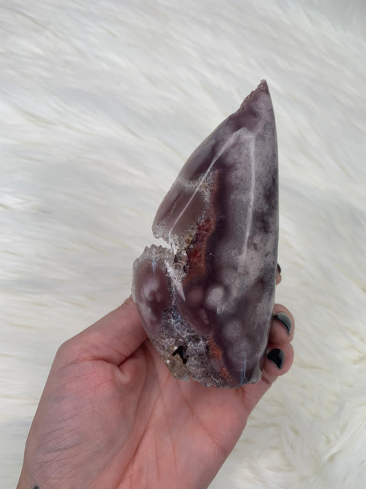 Pink Amethyst Druzy Freeform